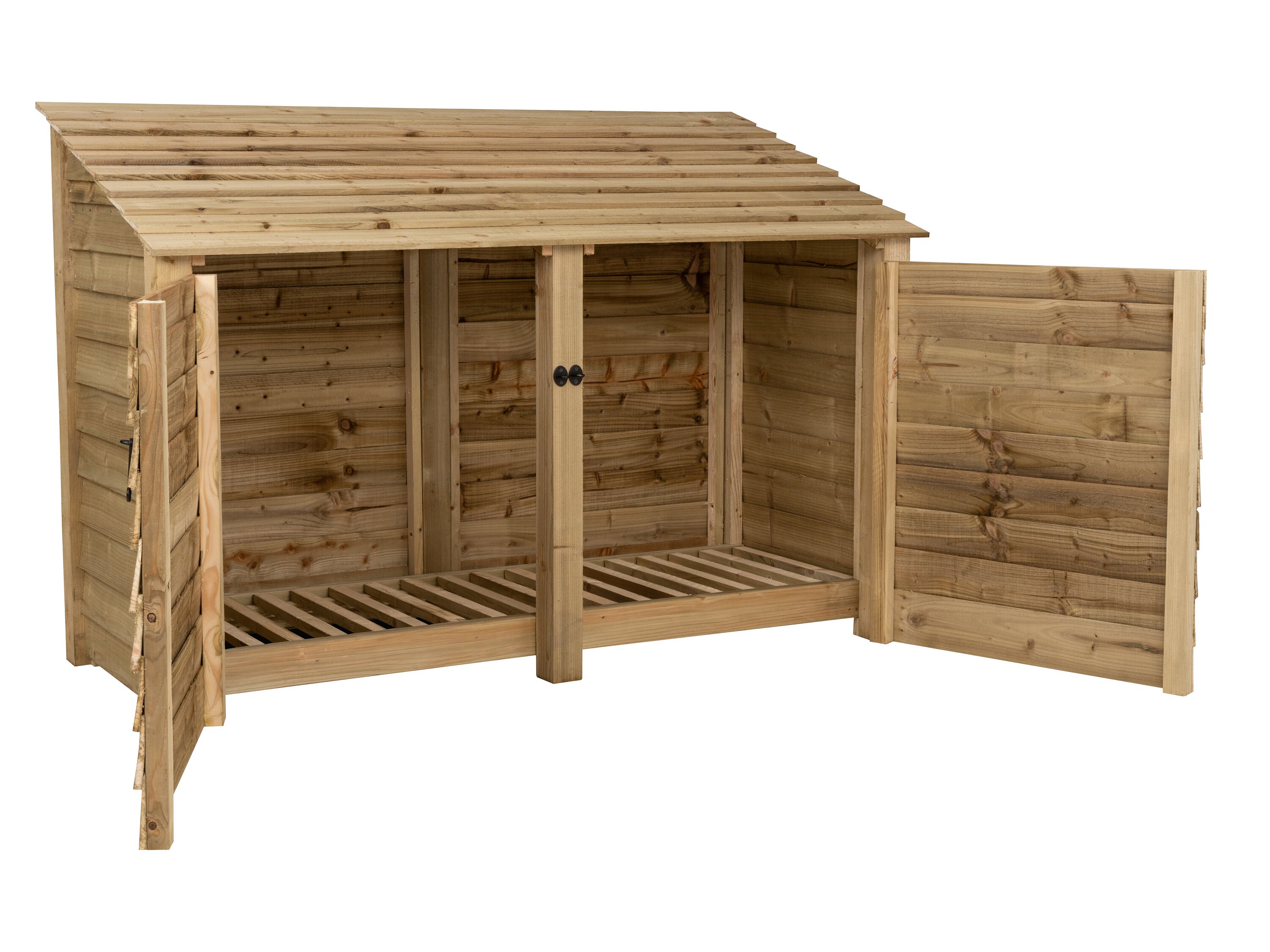 Wooden Log Store With Doors 4ft Firewood Storage Width 1870mm Etsy.de