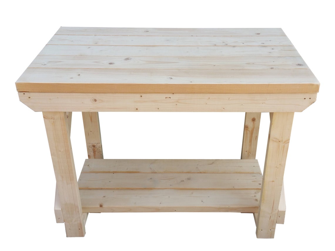 Wooden Workbench Made of Super Heavy Duty Timber, 3ft to 6ft in Length ...