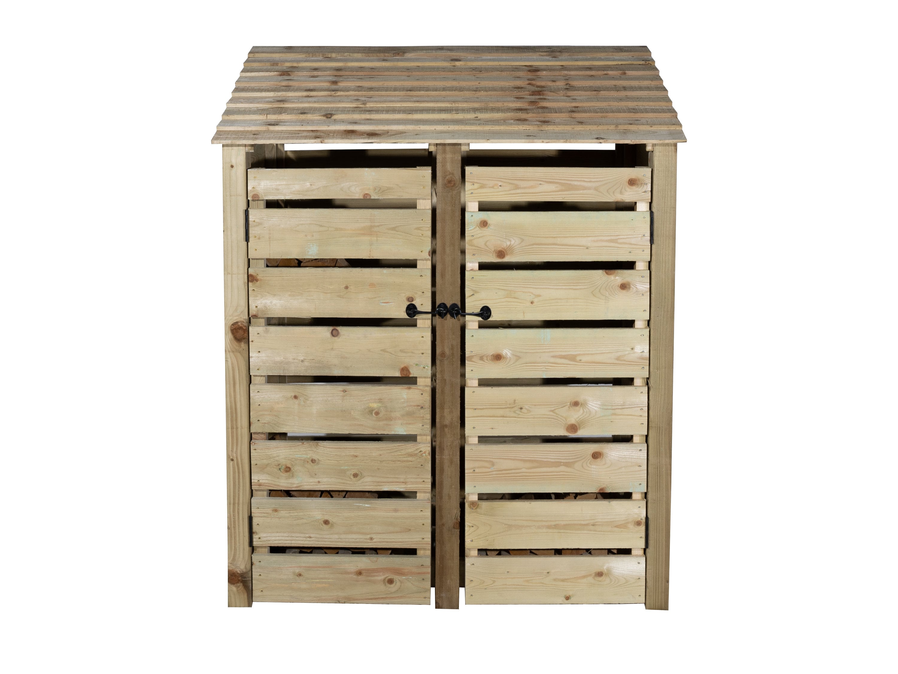 Wooden Log Store With Doors 6ft Slatted Firewood Storage Etsy UK
