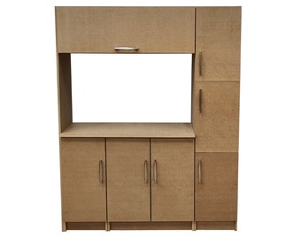 MDF Garage Storage Cupboards: 4-Piece Heavy-Duty Workstation
