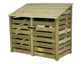 Wooden Log Store Premium Slatted  (W-146cm, H-126cm, D-88cm)