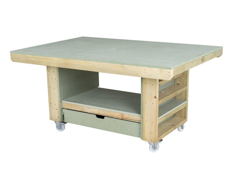 Art/craft Table Project Workbench With Storage V.2. Etsy UK