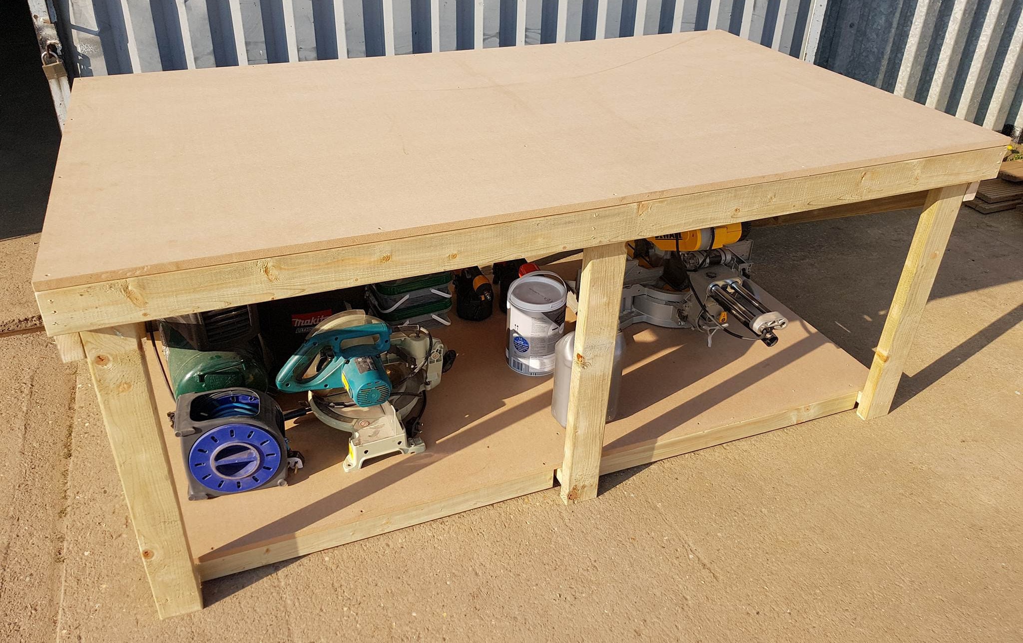 Wooden Workbench 18mm MDF Top 4ft to 8ft in Length 4ft Depth Etsy UK