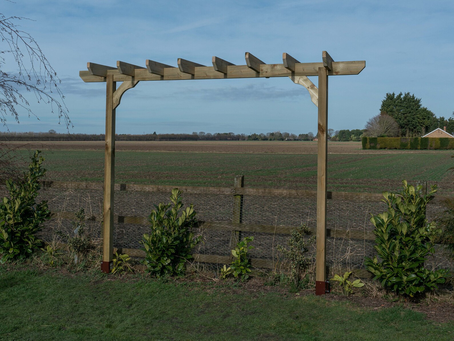 Wooden Chamfered Single Beam Pergola Plant Climbing Arbour | Etsy