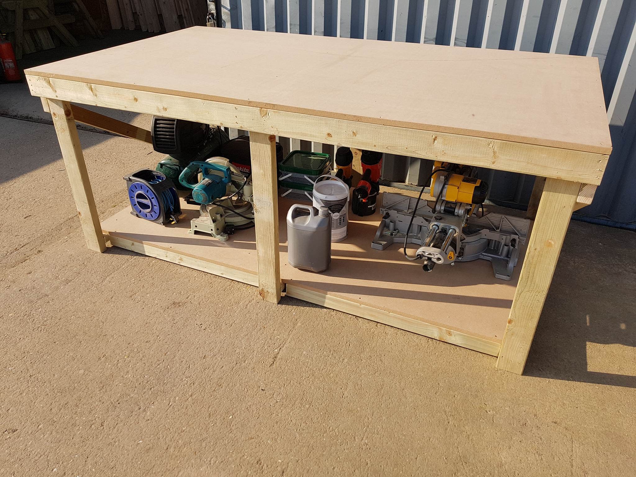 Wooden Workbench 18mm MDF Top 4ft to 8ft in Length 4ft Depth - Etsy UK