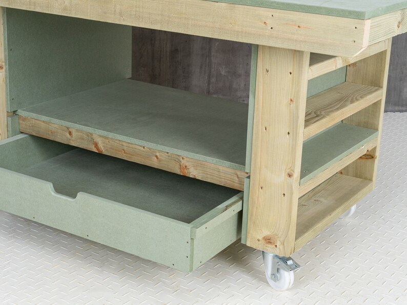 Art/craft Table Project Workbench With Storage V.2. Etsy UK