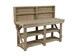 Wooden Indoor/Outdoor Workbench With Back Panel And Double Shelf 