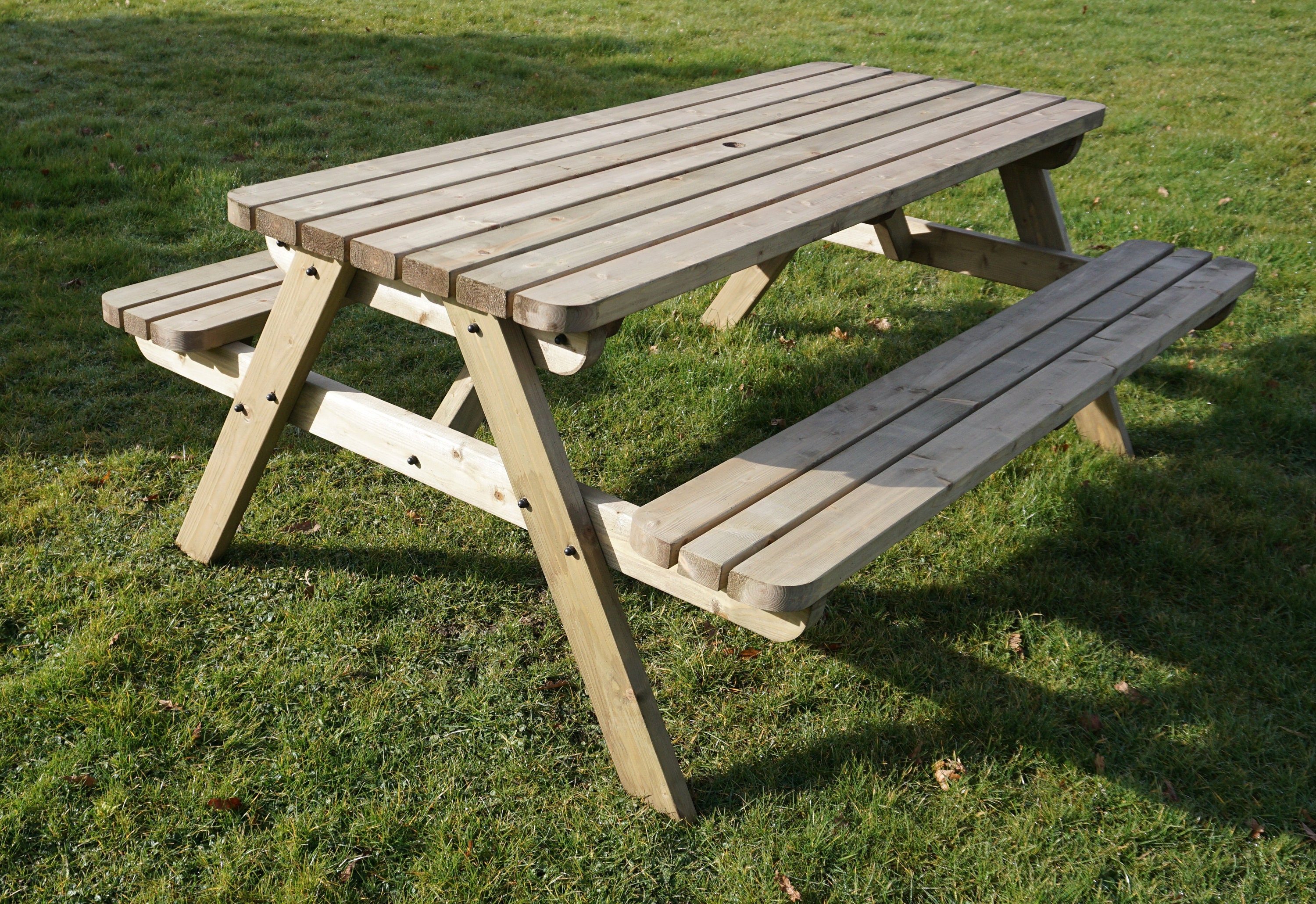 Wooden Pub Style Bench Traditional Garden Picnic Table And Etsy UK