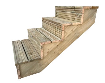 Decking step stringer kit light green (natural)