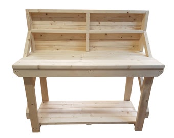 Wooden Workbench With Back, Acorn Brand (Made of kiln-dry timber)