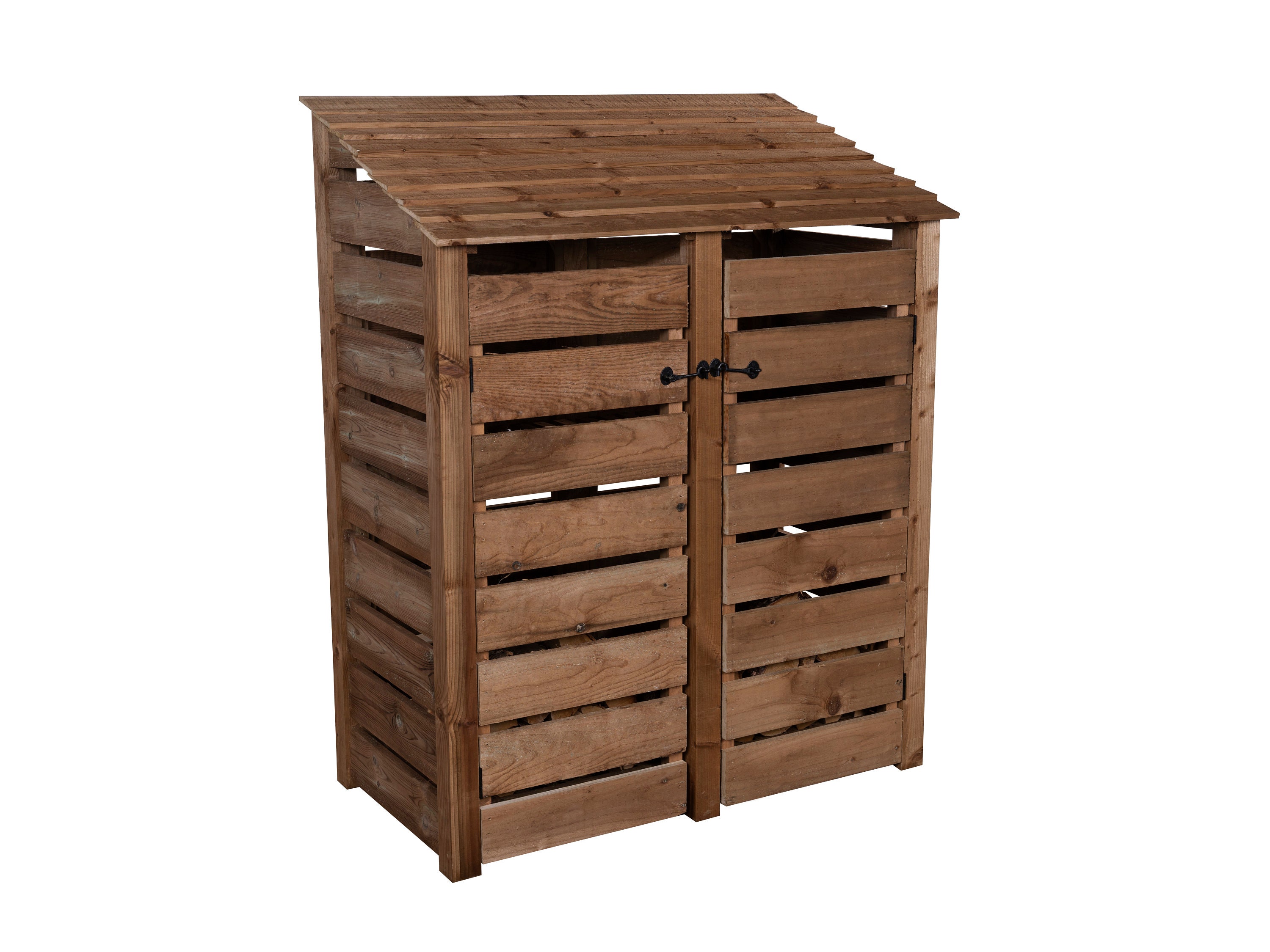 Wooden Log Store With Doors 6ft Slatted Firewood Storage Etsy UK