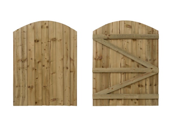 Featheredge Arch Top Wooden Garden an...