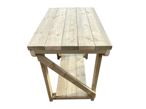 Wooden Workbench Made of Super Heavy Duty Timber, 3ft to 6ft in Length 