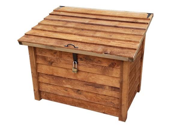Firewood storage box outdoor outlet