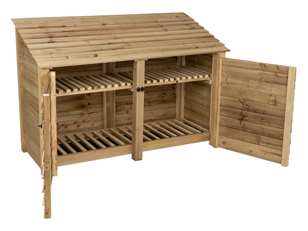 Wooden Log Store With Doors 4ft Firewood Storage Width 1870mm Etsy UK