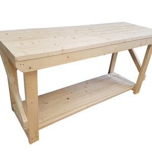The Acorn Wooden Workbench | Handmade Timber Work Station | Heavy Duty Garage Table for Crafters & Makers | Made in UK