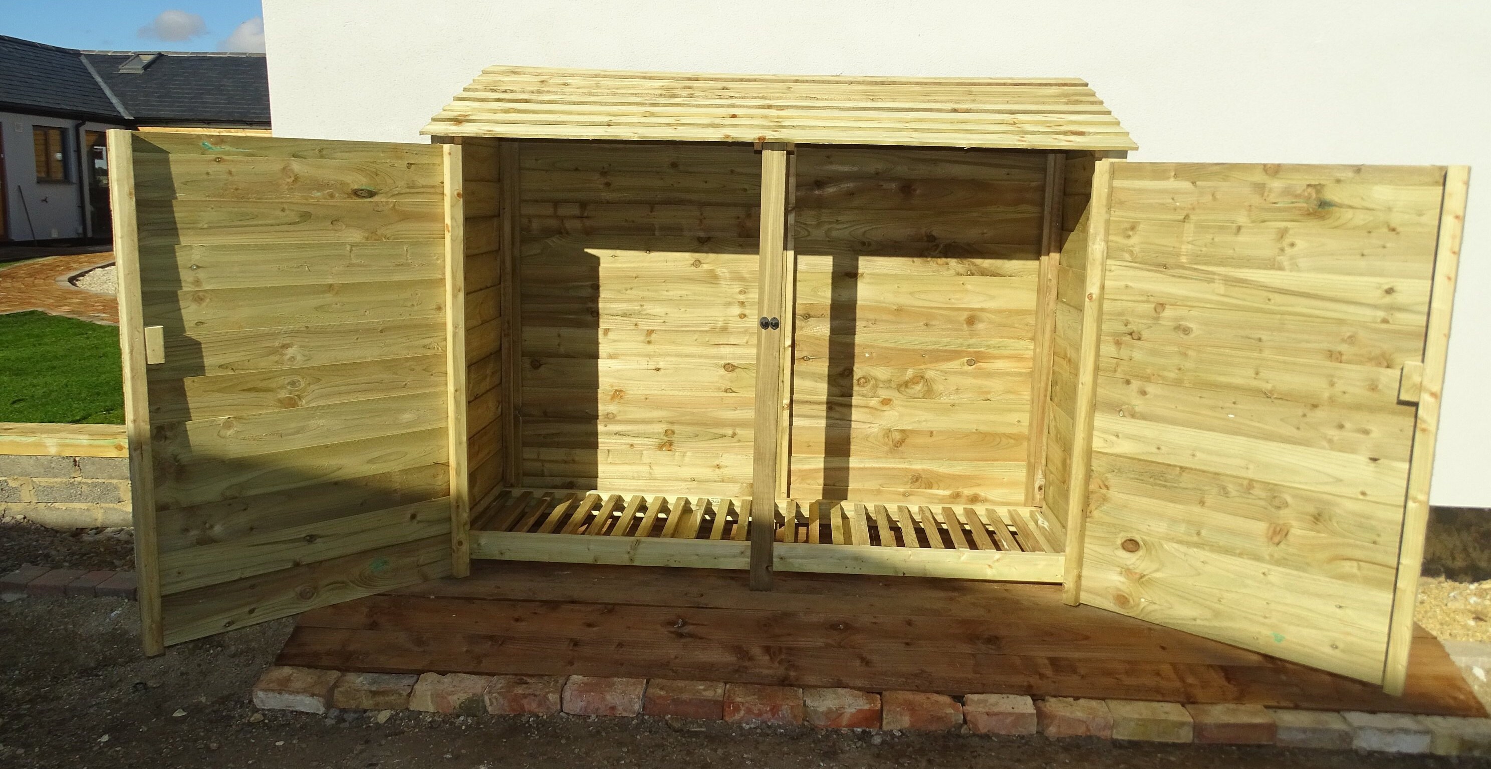 Log Store With Doors 6ft Pine Brand Etsy UK