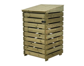 Wooden Log Store Premium Slatted  (W-79cm, H-126cm, D-88cm)