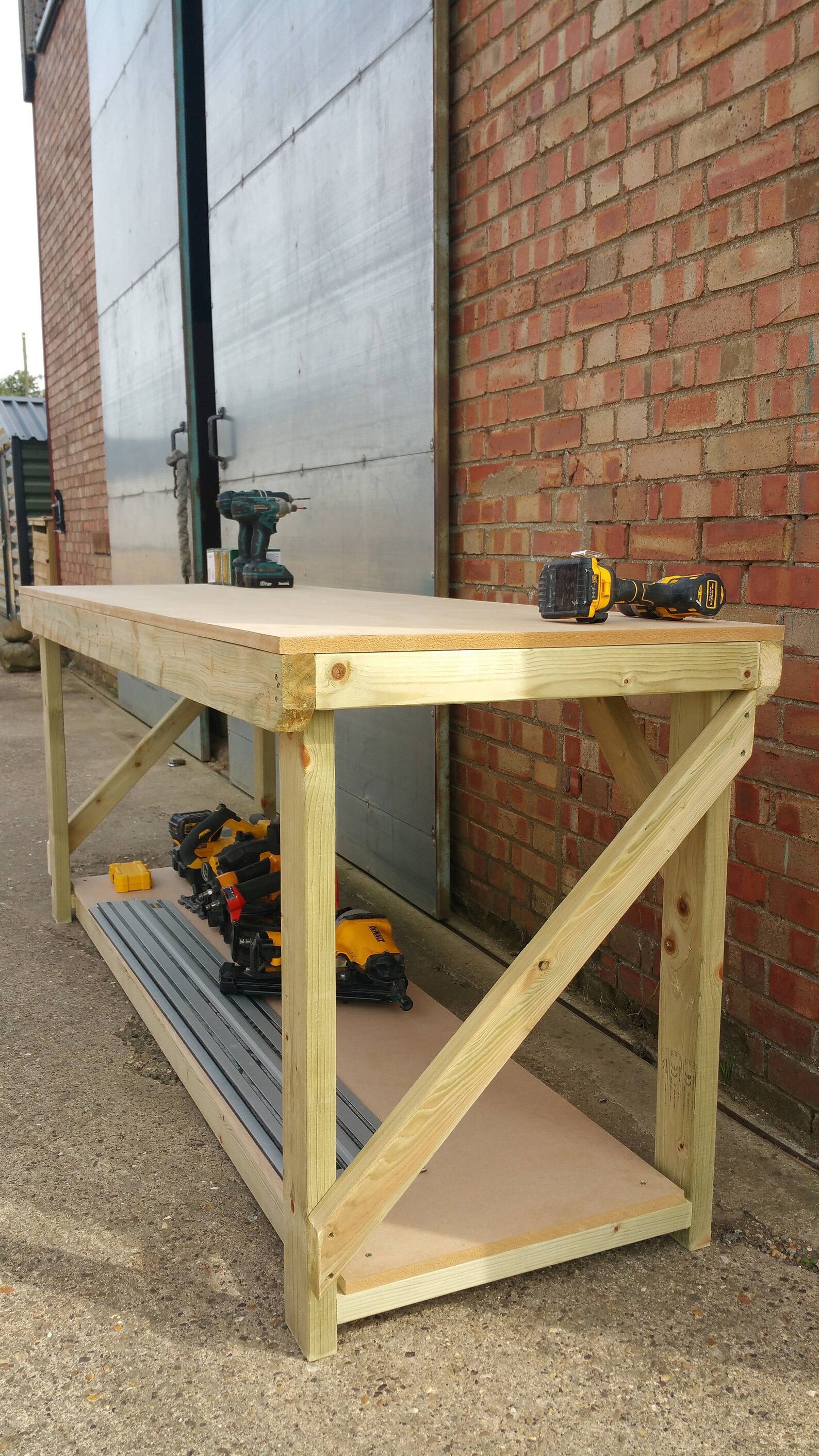 Wooden Workbench MDF Top Etsy UK