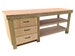 Workbench Wooden 18mm Eucalyptus Hardwood Top - Drawer Tool Cabinet With Storage Shelf 