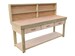 Wooden Workbench Eucalyptus Hardwood Top - With Drawers and Back Panel - Industrial Heavy-duty Work Table 