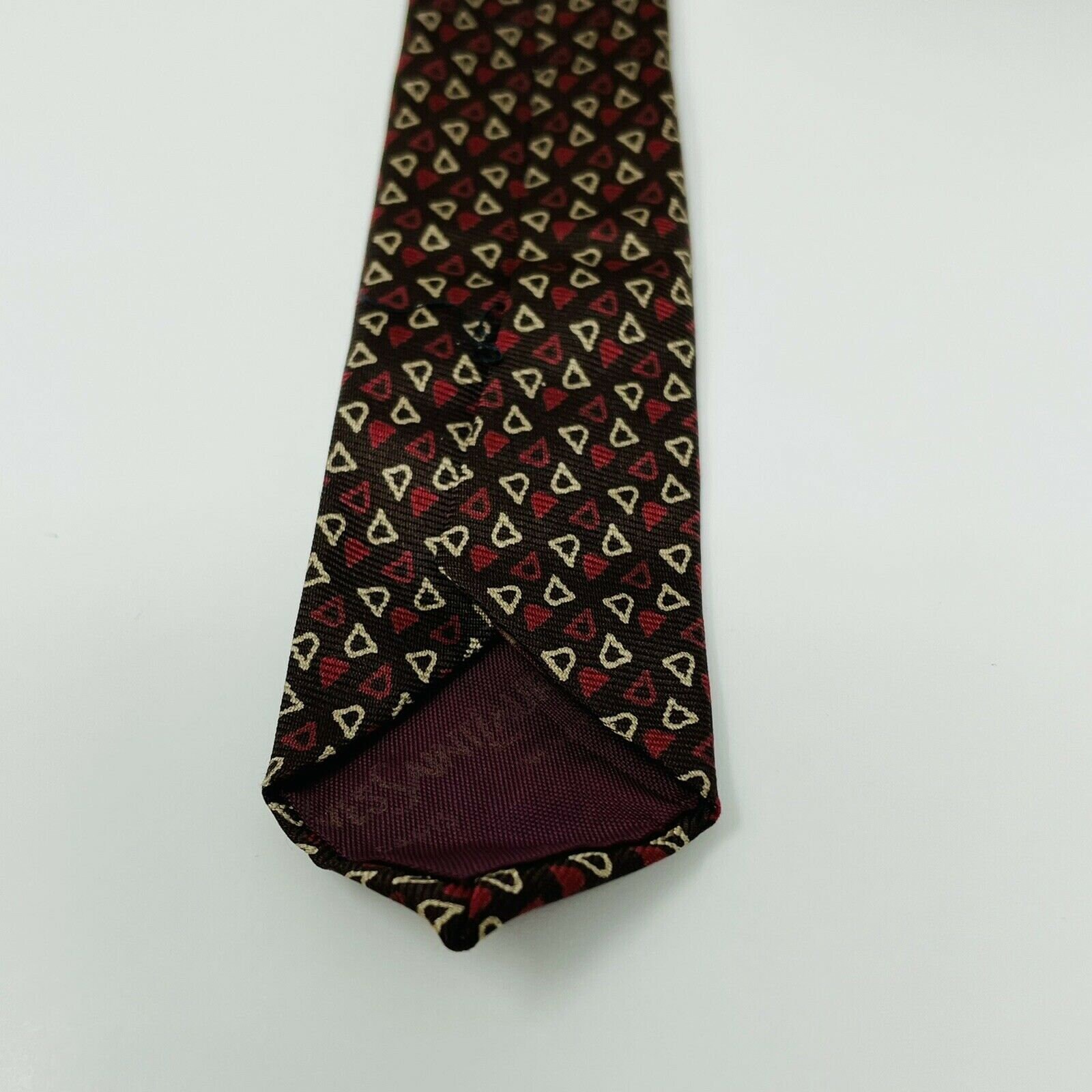 Yves St Laurent Tie Maroon and Gold 100% Silk Necktie Tie | Etsy