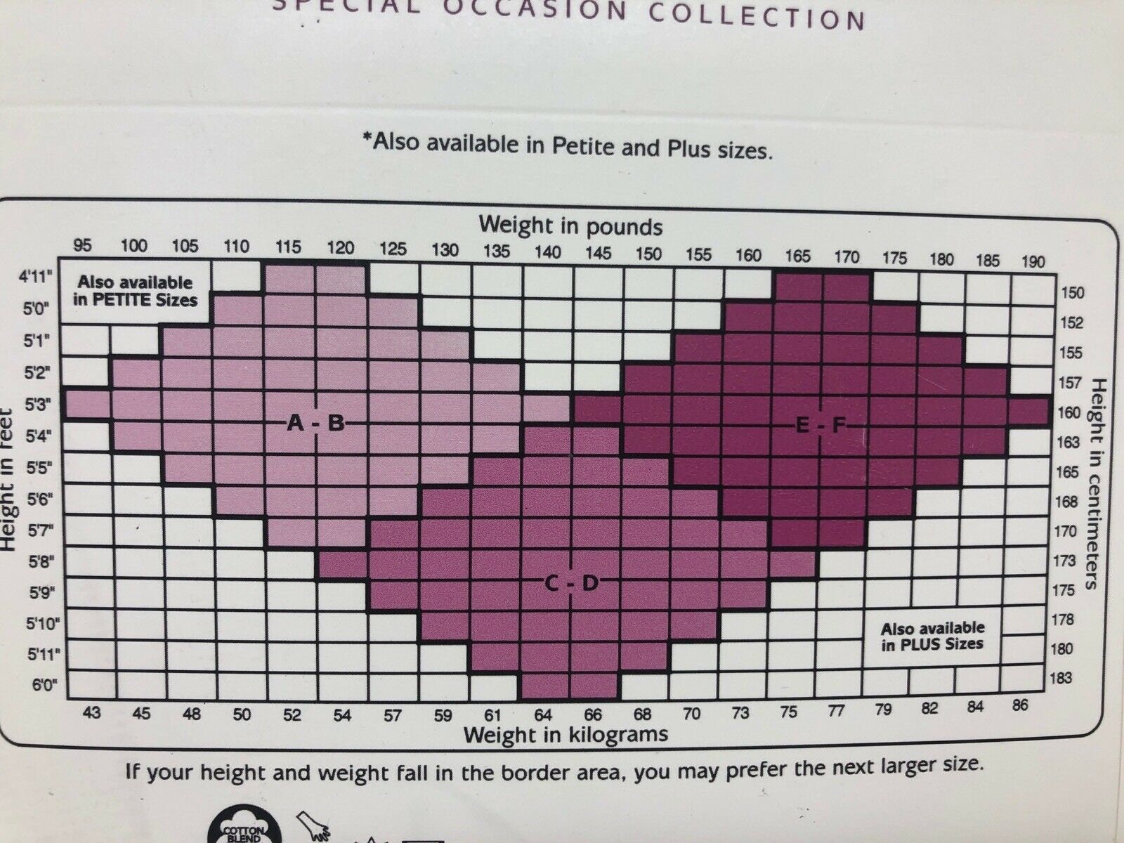 Hanes Thigh High Size Chart