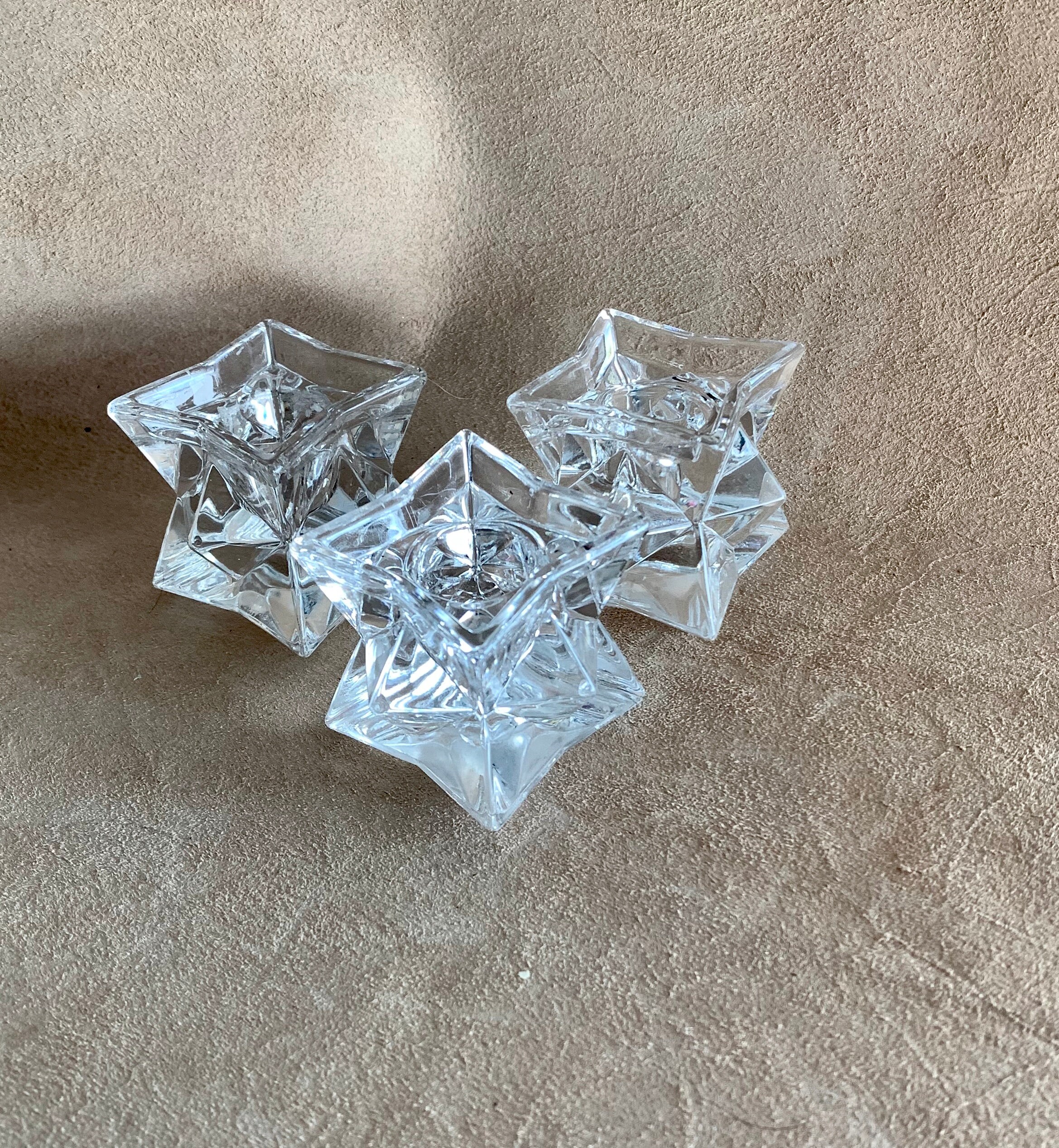 Vintage Crystal Candle Holders 5.00 each Etsy