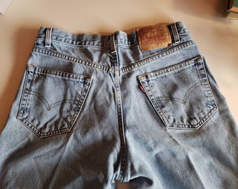 【USA製】90's Levi's 501 Damaged Jeans Levis 501 Vintage 90s USA XX Straight Leg Jeans Blue
