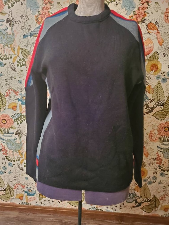 Vintage, 1970s era men's wool ski sweater from Li… - image 1