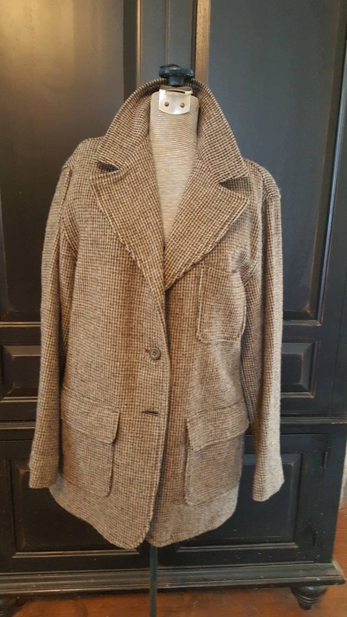 Vintage 1980's Era Women's Woolrich Gray Tweed Blazer. | Etsy