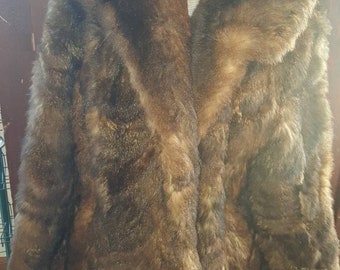 Vintage genuine rabbit fur womens coat Andersons fur size m/medium to size l/large FREE SHIPPING
