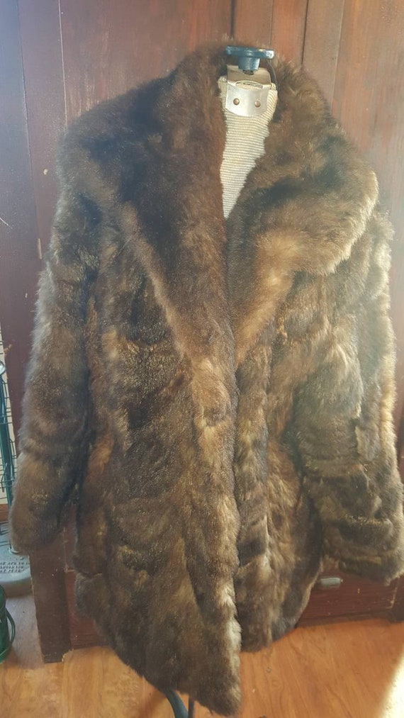 Vintage genuine rabbit fur womens coat Andersons … - image 1