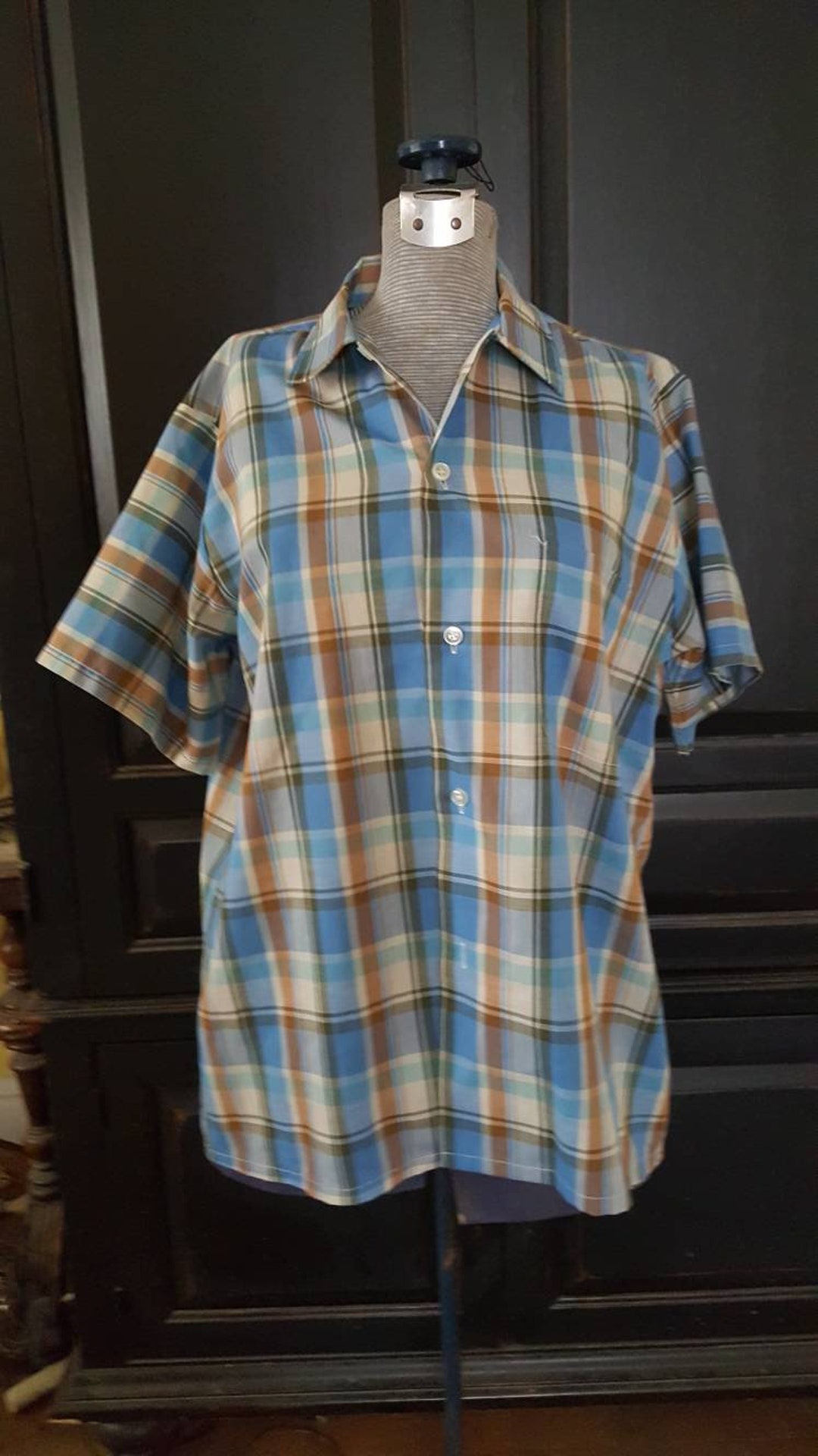 Vintage 1990s Era Men's San Diego Brand Plaid Shirt. - Etsy