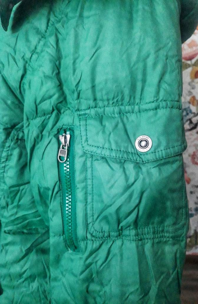 Ladies LL Bean Goose Down Filled Parka. Kelly Green With Faux Etsy