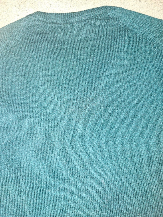 Vintage solid green mens Pendleton pullover sweat… - image 5