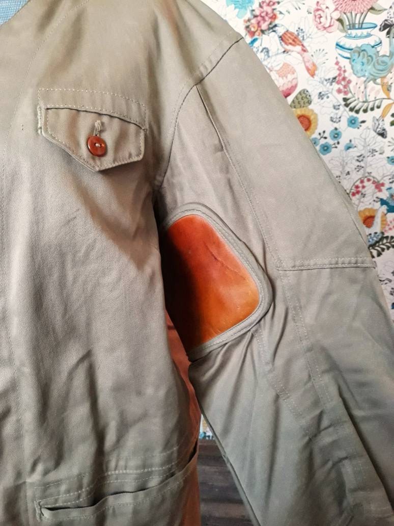 Vintage 1940's Rare Shooting Jacket. Leather Padded Vintage 1940's Rare Shooting Jacket. Leather Padded