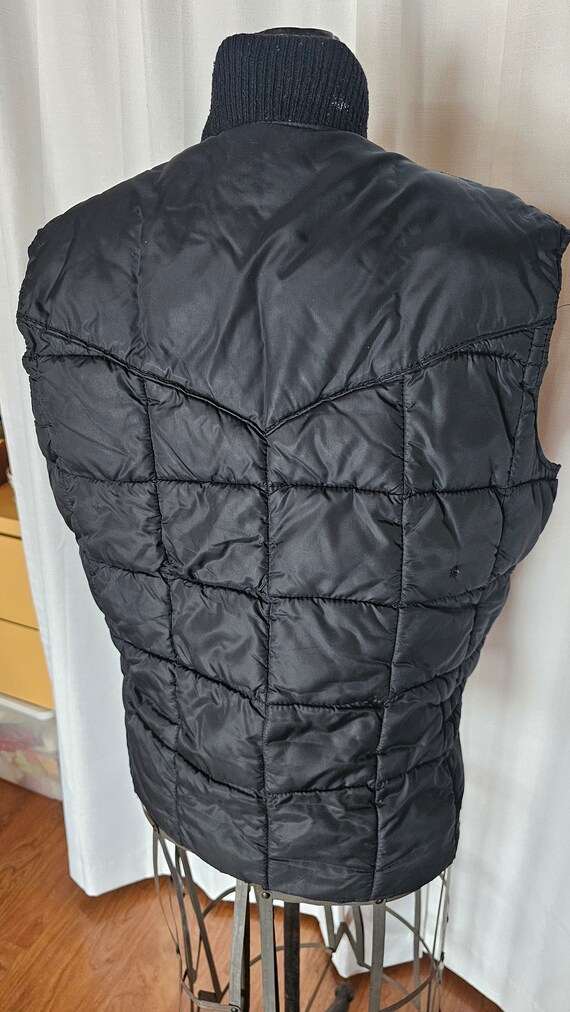 Vintage men's winter vest. Wall's brand black nyl… - image 3