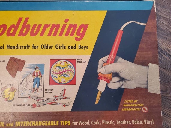 Vintage 1970s Era Ungar Wood Burning Kit in Original Box. 2