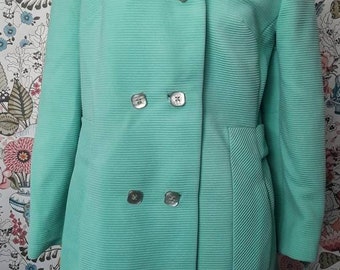 mint green wool coat