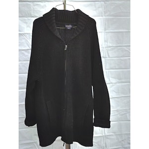 70's USA製 Pendleton XL black cardigan 70's Vintage Pendleton Made In USA Wool Knit Cardigan Sweater Size