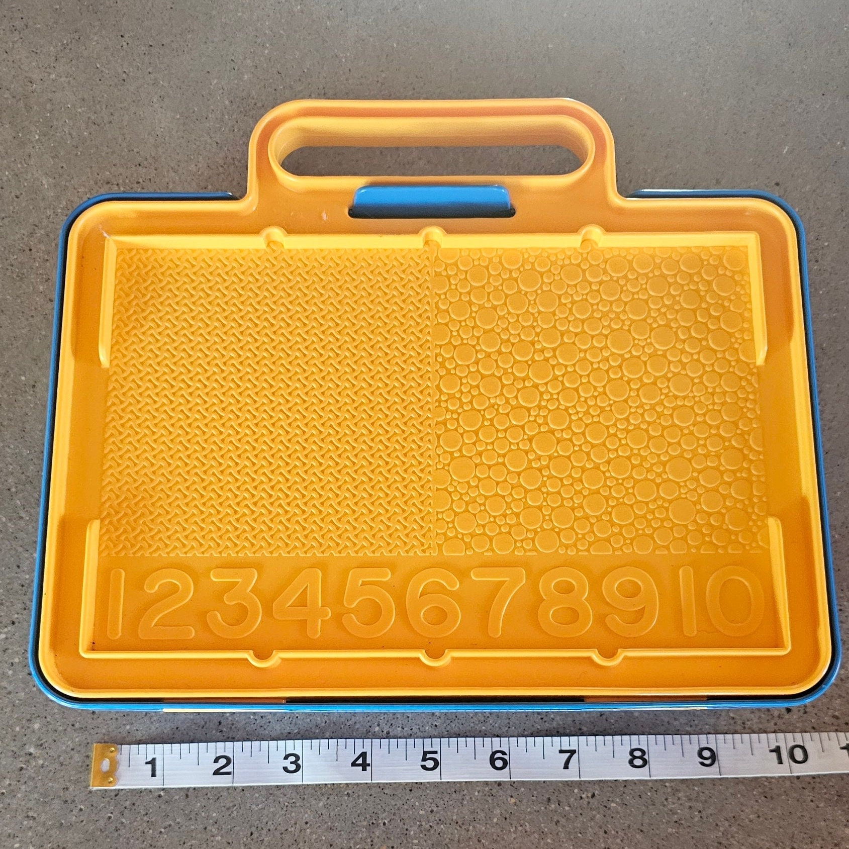 Vintage Tupperware Lunch Box 123 Abc's Yellow