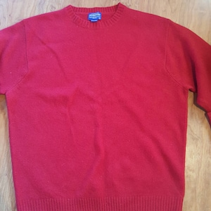 Vintage solid red mens Pendleton pullover sweater size XXL FREE SHIPPING