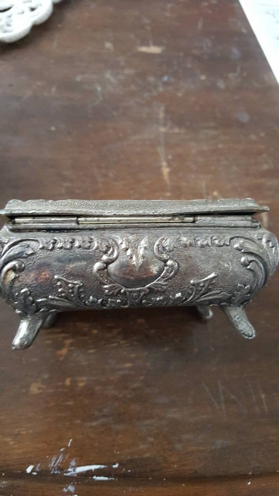Pince à Cravate Vintage Années 50-60 - Argenté - Initiale H Gravée