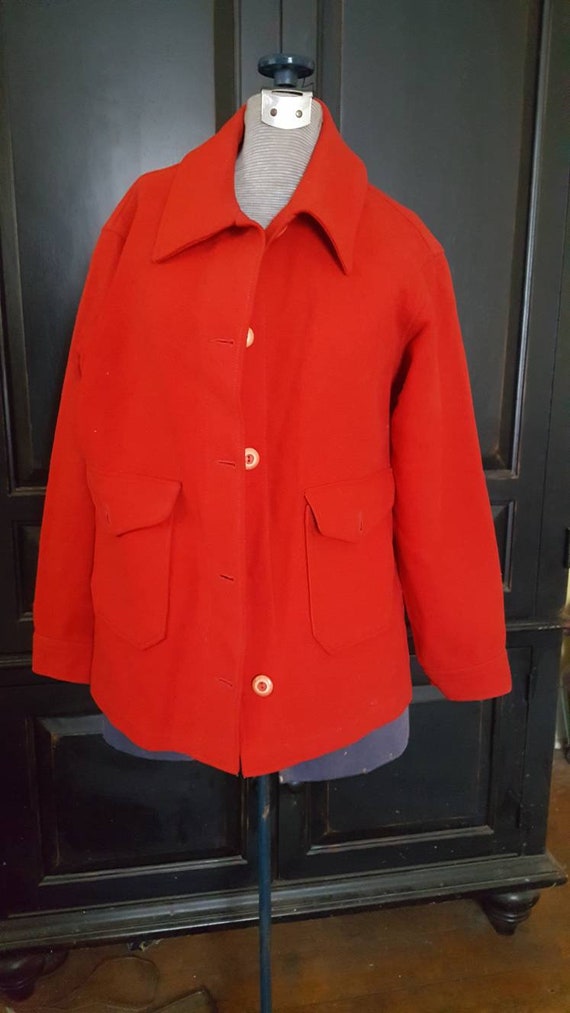 Vintage 1960s era Pendleton Knockabouts red wool … - image 1