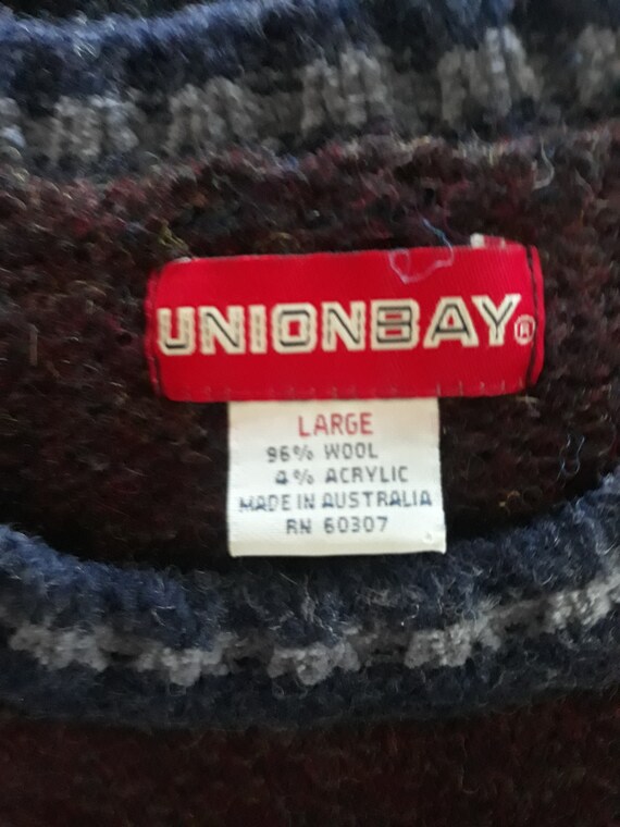 Vintage 1980s era Union Bay pullover sweater. Pur… - image 5