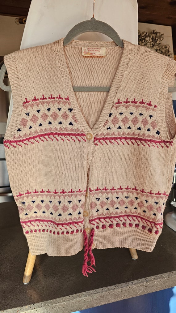 Ladies handmade button down vest. Size small.  FR… - image 1