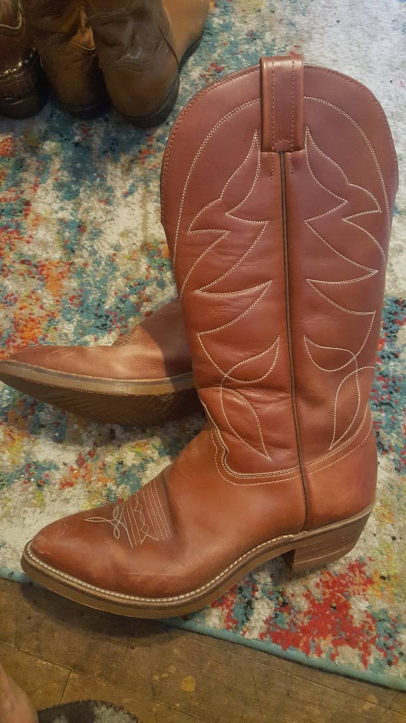 Vintage 1980s Era Mens Western Boots. Hondo Brand Leather | Etsy
