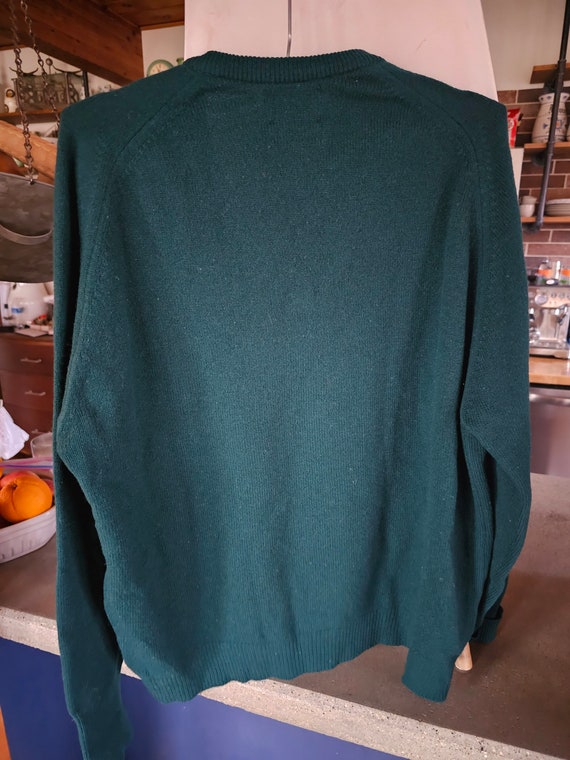 Vintage solid green mens Pendleton pullover sweat… - image 3
