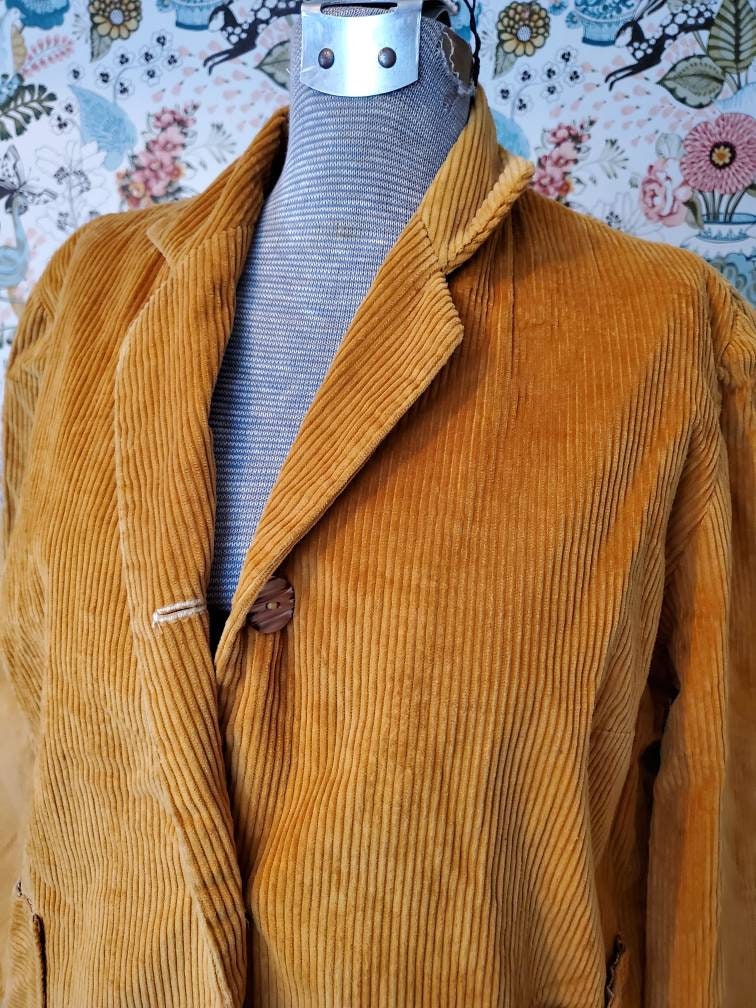 Vintage 1970s Era Ladies Corduroy Suit, Jacket and Skirt. Handmade